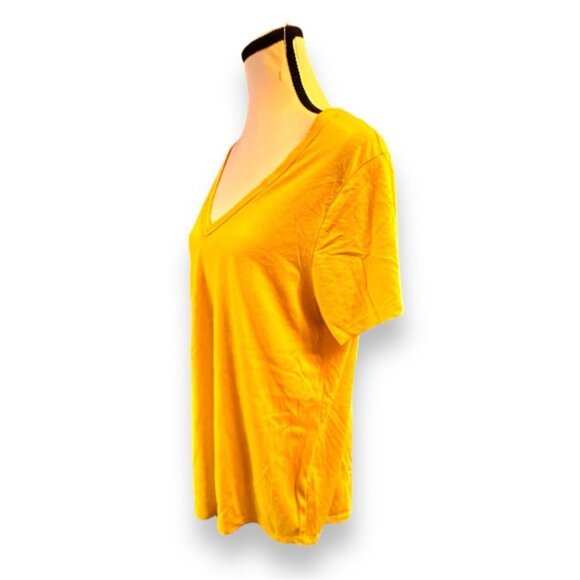 Women’s torrid 1 Yellow Girlfriend Signature Jersey V-Neck Tee 14 16 1X 1XL - Picture 4 of 14